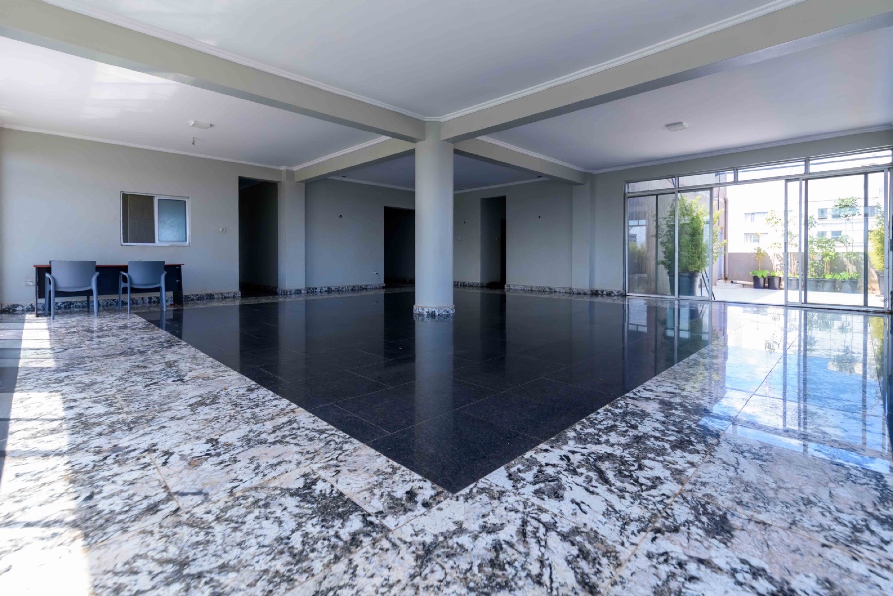 Spacious polished commercial interior at Zebra Plaza